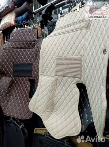 5Д автоковрики из экокожи Jaguar E-Pace бежевые