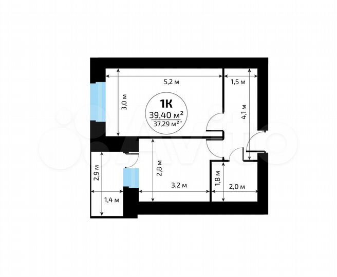 1-к. квартира, 37,3 м², 2/16 эт.