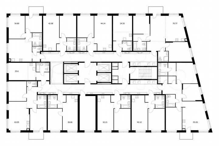 1-к. квартира, 44,1 м², 6/21 эт.