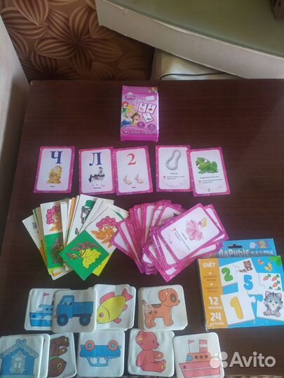 Карточки,пазлы- буквы,цифры,логические задачки