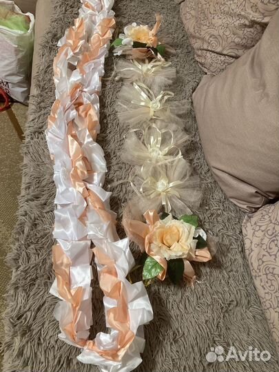 Украшение машины на свадьбу