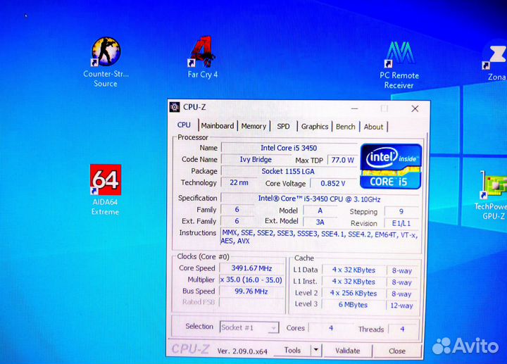 Игровой 4-х ядерный i5 комплект мать проц охлад