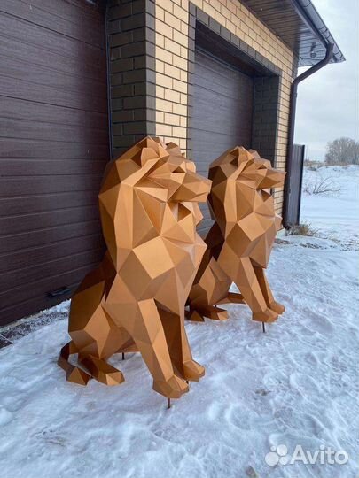 Полигональные фигуры из металла