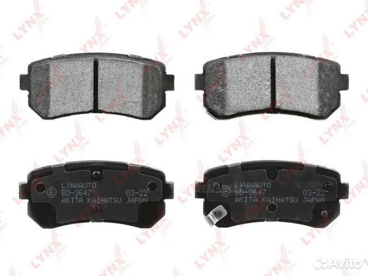 Lynxauto BD-3647 Колодки тормозные дисковые зад