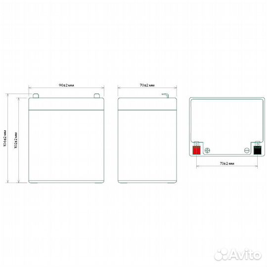 Аккумулятор 12в 4.5 ач