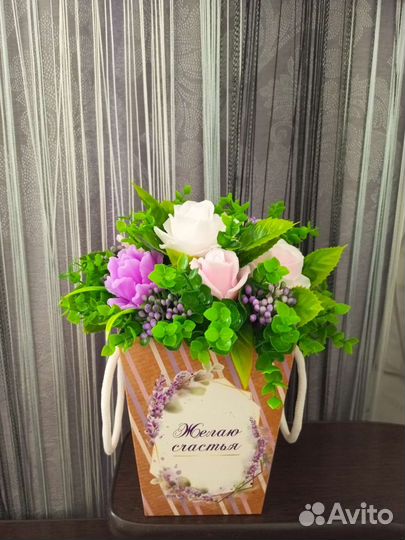 Букет цветов из мыла ручной работы