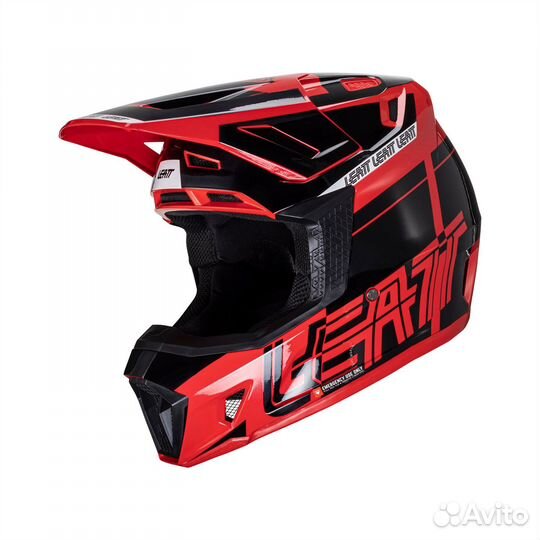 Kpocc-Эндypo Шлем Leatt Moto 7.5 Helmet Кit Rеd