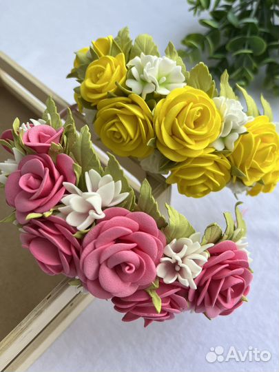 Ободок для волос ручной работы