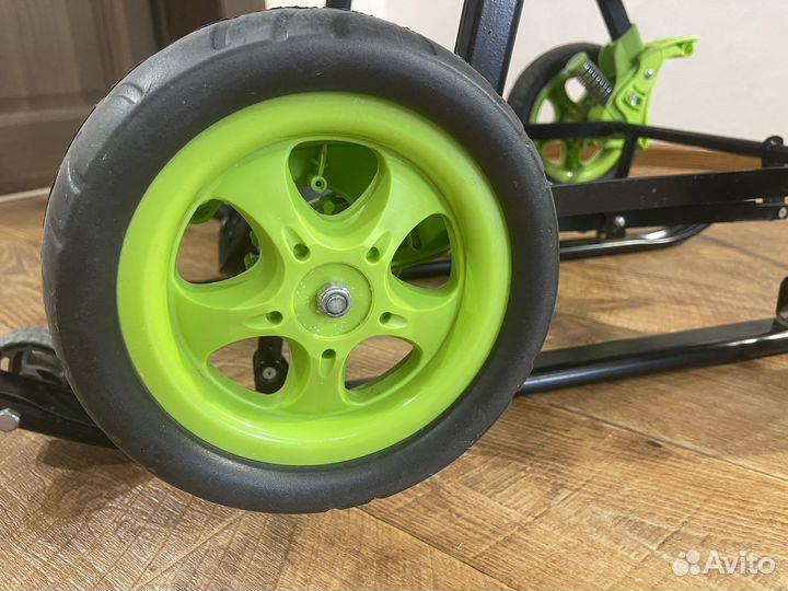 Детские санки коляска с большими колесами