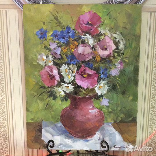 Картина натюрморт с цветами «Летний романс»