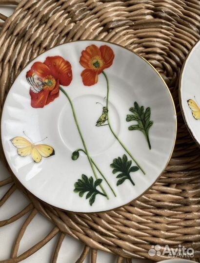 Набор кофейный «Маки» (2 кофейные пары)