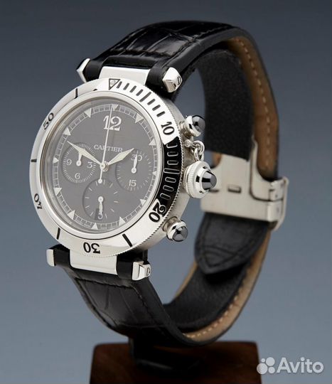 Cartier pasha базель из платины, оригинал