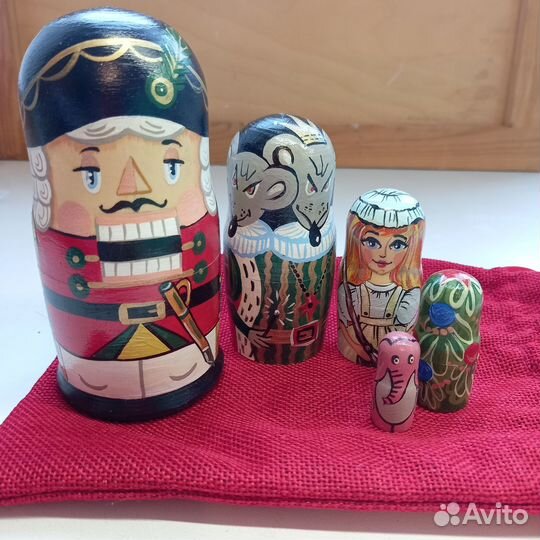 Матрешка Щелкунчик 12 см