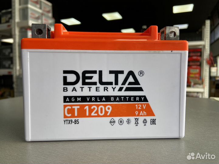 Аккумулятор Delta ст 1209 (YTX9-BS)