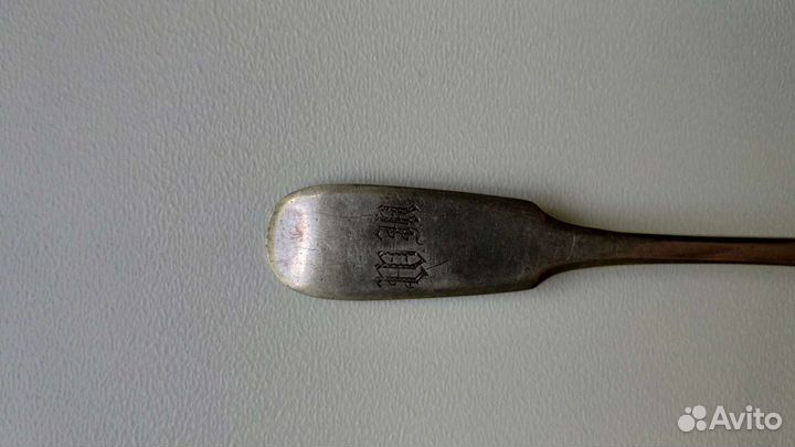 Антикварная серебряная ложка 84 проба