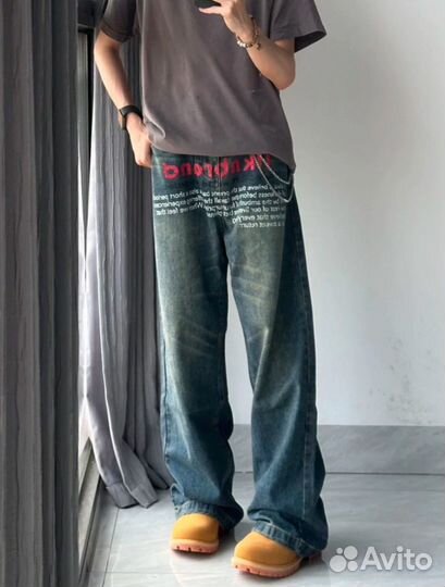 Джинсы клеш y2k мужские