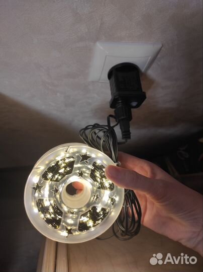 Гирлянда роса 100м теплый белый