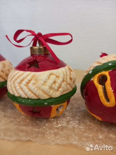 Набор керамических новогодних шаров