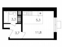 Квартира-студия, 24,1 м², 23/27 эт.