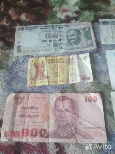 Купюры Банкноты разных стран Цена за все