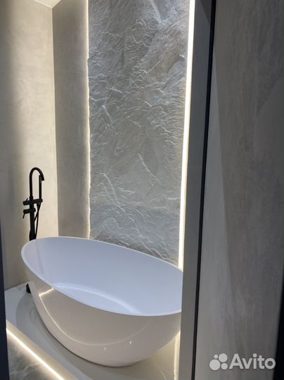 Барельеф скала замша шелк микроцемент бетон