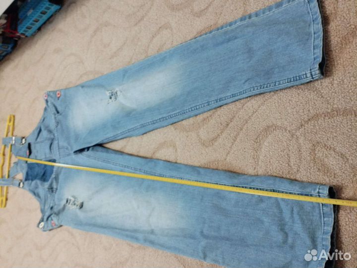 Полукомбинезон джинсовый для беременных