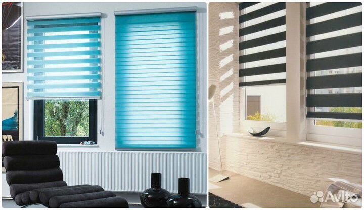 Рулонные шторы зебра (арт. R-0605)