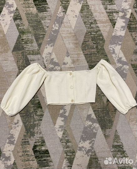 Топ без плеч с длинным рукавом