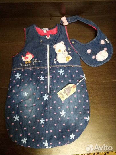 Конверт джинсовый утеплённый. Турция