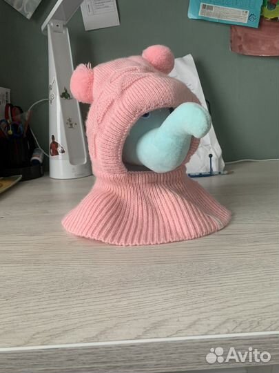 Шапка шлем зимняя журавлик