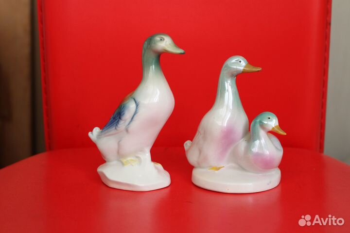 Фарфоровая статуэтка Селезень,Утка.60-е.Германия.G