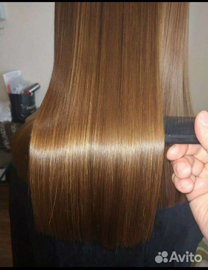 Кератиновое выпрямление волос