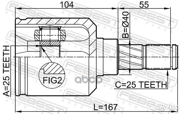 Шрус 0211P10 Febest