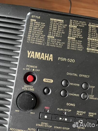 Синтезатор Yamaha psr-520