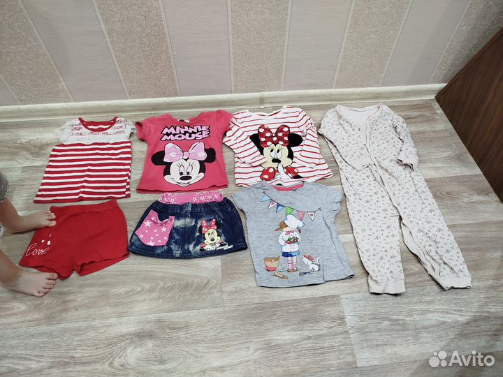 Два пакета вещей на девочку 86