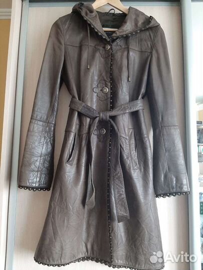 Пальто женское 42 44 эко-кожа