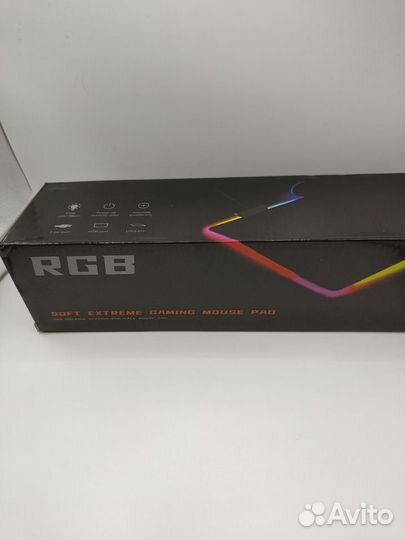 Игровой коврик для мыши с RGB подсветкой 80х30х0.4