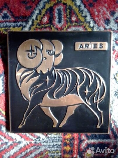 Настенное панно знаки зодиака овен медь