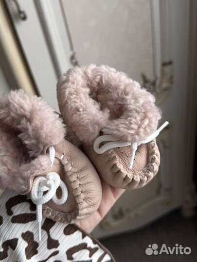 Пинетки для новорожденных зимние
