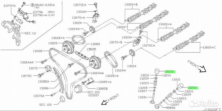 Толкатель клапана грм