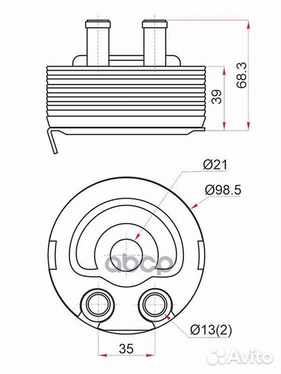 Радиатор масляный nissan almera 00-04/primera 0