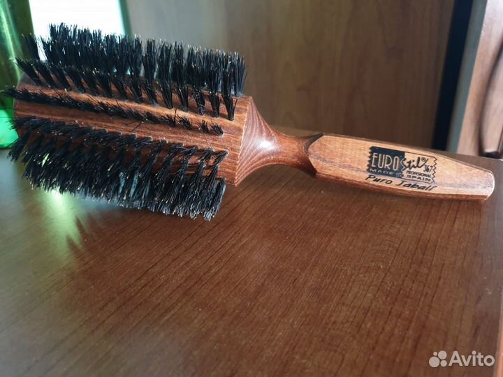 Деревянная расческа брашинг с натуральными щетин