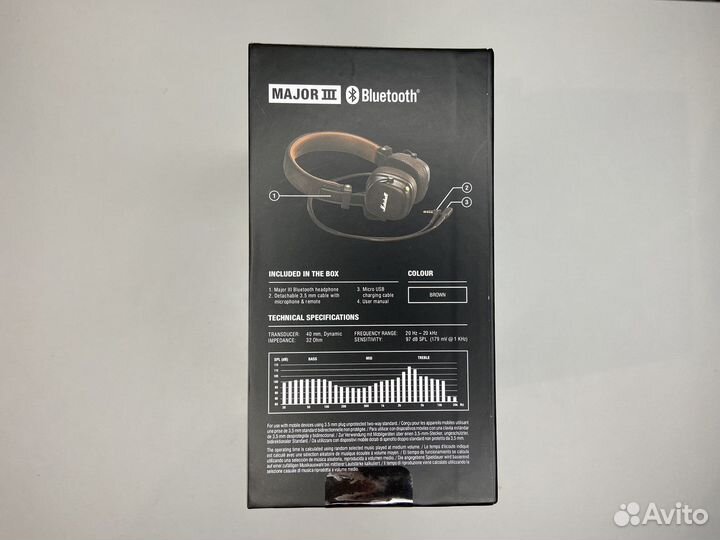 Наушники Marshall major 3 bluetooth (новые)