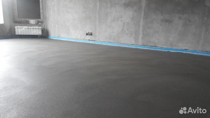 Механизированная стяжка пола с материалом