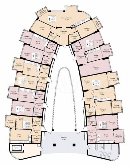 1-к. квартира, 36,3 м², 5/9 эт.