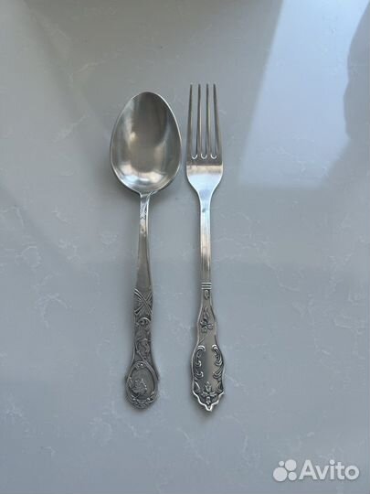 Набор столовых приборов серебро