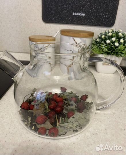 Чайник заварочный стеклянный новый