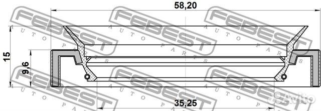 95HAY37581015C Сальник привода 37x58x9.2x15