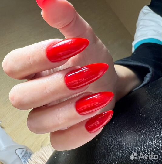 Маникюр с покрытием гель лак, наращивание ногтей