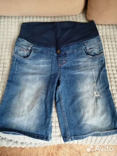 Джинсовые шорты для беременных 48-50 размер